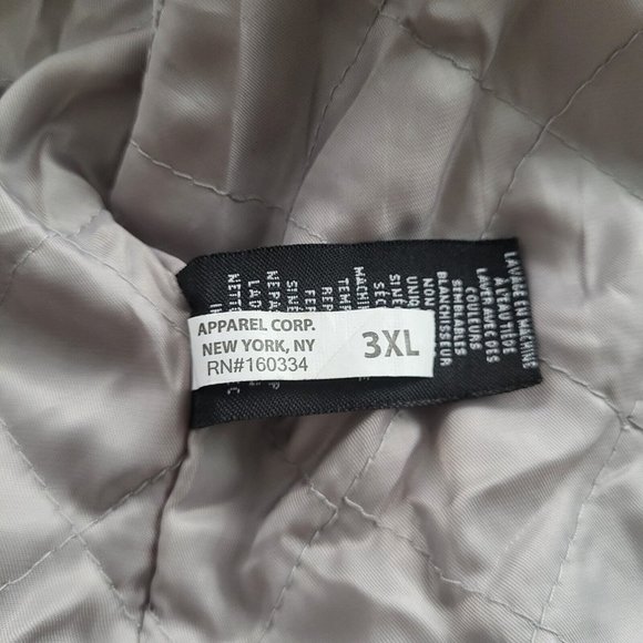 Roku Studio 'Ice Scream' Gray Satin Bomber Jacket Sz 3XL / 2XL, Runs Small - Picture 8 of 9